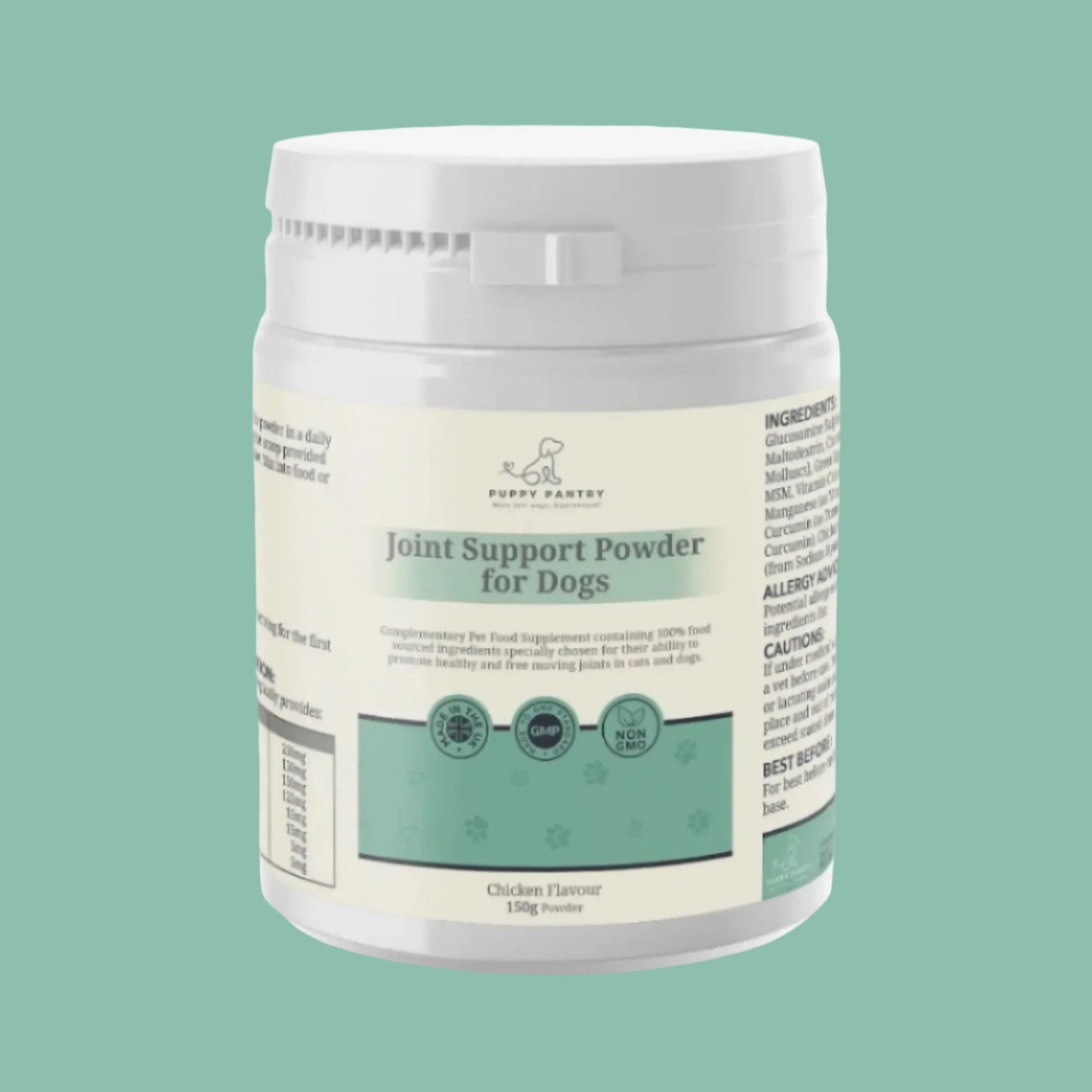 Joint Support Powder – Chicken (150g)
With glucosamine, chondroitin & MSM for mobility & comfort at all ages