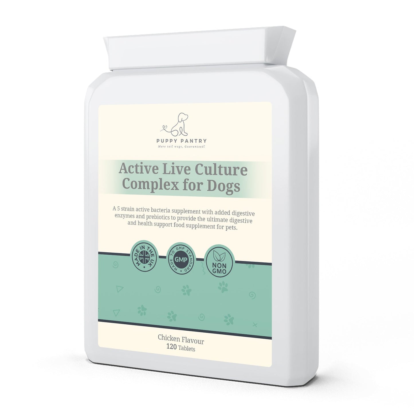 Gut Health Tablets – Chicken (120 Pack)
With probiotics, prebiotics & enzymes for digestive support