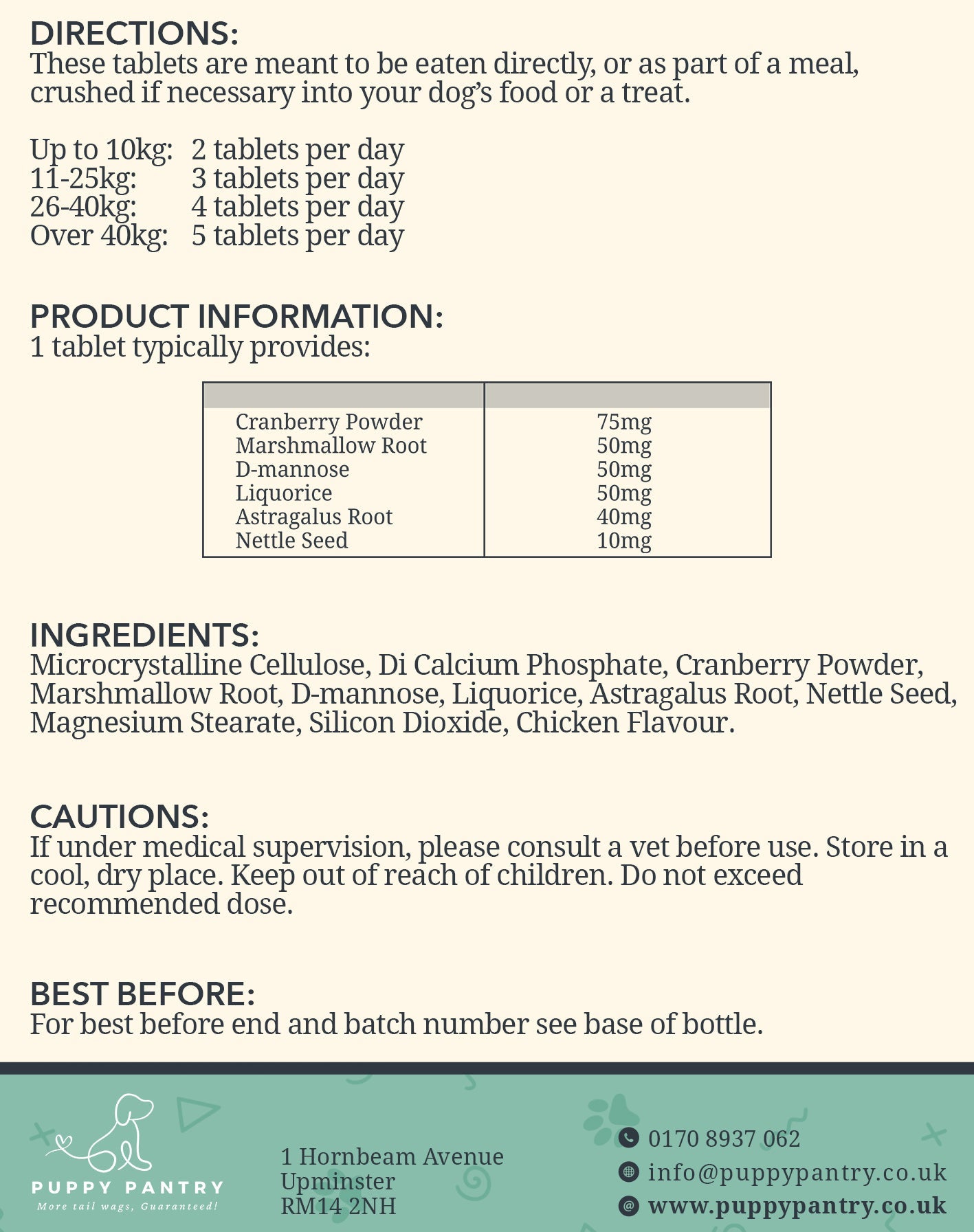 UTI & Bladder Support Tablets (120 Pack)
With cranberry & D-mannose for bladder control, kidney health & urinary support